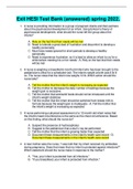 Exit HESI Test Bank (over 1000 Q's and Answers ) spring 2023 / Exit HESI Prep Distinction Level Assignment Has everything.