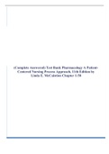 (Complete Answered) Test Bank Pharmacology A Patient-Centered Nursing Process Approach, 11th Edition by Linda E. McCuistion Chapter 1-58