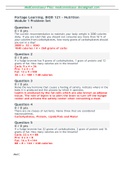 BIOD 121: Nutrition Module 1 Problem Set, Portage Learning | Latest Update & Graded A+