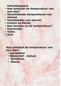 Alles over de temperatuur van sterren!