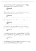 Dosage Calculation Test and Answer Key for NUR2755 MDC4