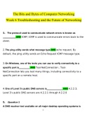 The Bits and Bytes of Computer Networking. Week 6 Troubleshooting and the Future of Networking Questions and Answers