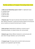 The Bits and Bytes of Computer Networking. Week 2 The Network Layer Questions and Answers