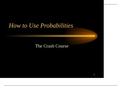 CS 601 HOW TO USE PROBABILITIES PAPER