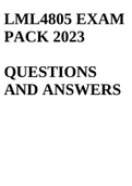 LML4805 EXAM PACK 2023