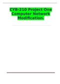 CYB-210 Project One Computer Network Modification.