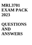 MRL3701 EXAM PACK 2023