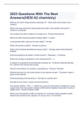 2023 Questions With The Best  Answers(HESI A2 chemistry)