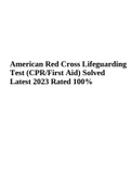 American Red Cross Lifeguarding Test (CPR/First Aid) Solved Latest 2023 Rated 100%