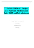 CYB-210-T2874 6-2 Project One: Network Modification Brief 2023 verified solutuons