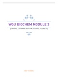 WGU BIOCHEM MODULE 3 - QUESTIONS & ANSWERS WITH EXPLANATIONS (SCORED A+) UPDATED VERSION