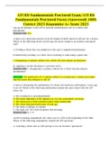 ATI RN Fundamentals Proctored Exam/ATI RN Fundamentals Proctored Focus (Answered) 100% Correct 2023 |Guarantee A+ Score 2023