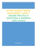 ATI RN CONCEPT BASED ASSESSMENT LEVEL 1 - QUESTIONS & ANSWERS 100% Verified LATEST VERSION