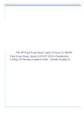 NR 599 Final Exam Study Guide (Version 2)/ NR599 Final Exam Study Guide (LATEST 2023): Chamberlain College Of Nursing (Updated Guide , Already Graded A)