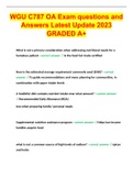 WGU C787 OA Exam questions and Answers Latest Update 2023 GRADED A+