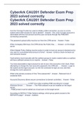 CyberArk CAU201 Defender Exam Prep 2023 solved correctly CyberArk CAU201 Defender Exam Prep 2023 solved correctly