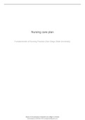 Nursing care plan complete NURSING CARE PLAN assignment