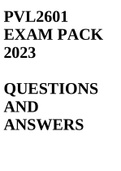 PVL2601 EXAM PACK 2023