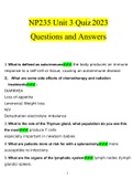 NP235 Unit 3 Quiz 2023 Questions and Answers(Verified Answers)