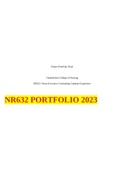 Project Portfolio Final Chamberlain College of Nursing NR632: Nurse Executive Concluding Graduate Experience NR632 PORTFOLIO 2023