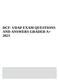 DCF- UDAP EXAM QUESTIONS AND ANSWERS GRADED A+ 2023