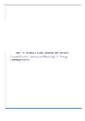 BIO 151 Module 2 Exam Questions and Answers Essential Human Anatomy and Physiology 1 - Portage Learning Fall 2023