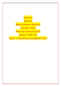 Pearson Edexcel Mark Scheme (Results) Summer 2022 Pearson Edexcel GCSE Italian (l INO/3F) Paper 3: Reading (Foundation Tier) Mark Scheme (Results) Summer 2022 Pearson Edexcel GCSE In Italian (1IN0/3F) Paper 3: Reading (Foundation Tier) Edexcel and BTEC Qu