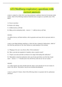 ATI MedSurg respiratory questions with correct answers