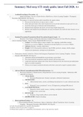 Summary Med surg ATI (study guide; latest Fall 2020, A+ help