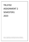 TRL3702 ASSIGNMENT 2 SEMESTER 1 2023