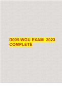 D005 WGU EXAM 2023 COMPLETE