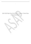 2022 HESI Med Surg Exit Exam V1 Version 1 Brand New Q As Guaranteed A+