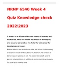 NRNP 6540 Week 4 Quiz Knowledge check 20222023