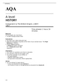 AQA A level HISTORY Component 1J JUNE 2022 QUESTION PAPER>The British Empire, c1857–1967