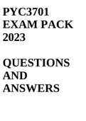 PYC3701 EXAM PACK 2023