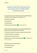 PROPHECY LPN/LVN A EXAM QUESTIONS AND ANSWERS UPDATED (2024/2025) (VERIFIED ANSWERS)