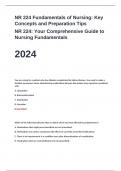 NR 224 Fundamentals of Nursing: Key Concepts and Preparation Tips NR 224: Your Comprehensive Guide to Nursing Fundamentals  2024 