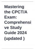 Mastering the CPCT/A Exam: Comprehensive Study Guide 2024  (updated )