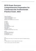 RCIS Exam Success: Comprehensive Preparation for Cardiovascular Professionals Practice Exam. 2024