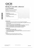 OCR 2024 A Level Geography H481/03 Geographical debates systems Question Paper & Mark Scheme (Merged)