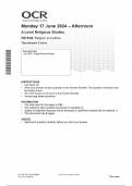 OCR 2024 A Level Religious Studies H573/02 Religion and ethics Question Paper & Mark Scheme (Merged)