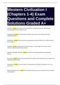 Western Civilization I (Chapters 1-4) Exam Questions and Complete Solutions Graded A+