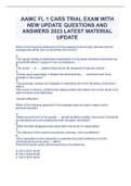 AAMC FL 1 CARS TRIAL EXAM WITH NEW UPDATE QUESTIONS AND ANSWERS 2023 LATEST MATERIAL UPDATE