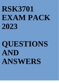 RSK3701 EXAM PACK 2023