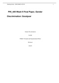 PHI_445 Week 5 Final Paper, Gender Discrimination: Goodyear