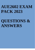 AUE2602 EXAM PACK 2023