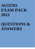 AUI3703 EXAM PACK 2023