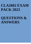 CLA2602 EXAM PACK 2023