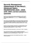 Records Management (Department of the Navy) Advanced Topics M02RMT0700 2025 - 2026