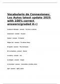 Vocabulario de Connexiones Los Autos latest update 2025 with 100- correct answers(graded A+).